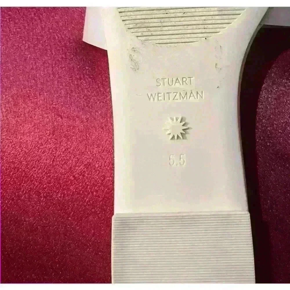 Stuart Weitzman Sandals Flats Summer Slides Color Rosewater  Size 5.5 - Picture 3 of 3